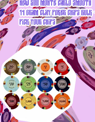 Poker chips clay