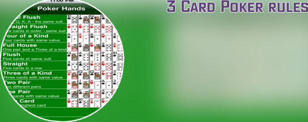 Three card poker rule