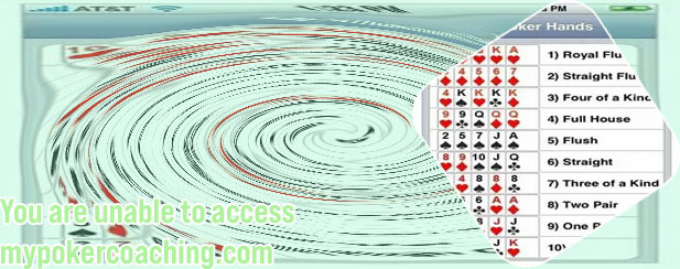 Video poker hands